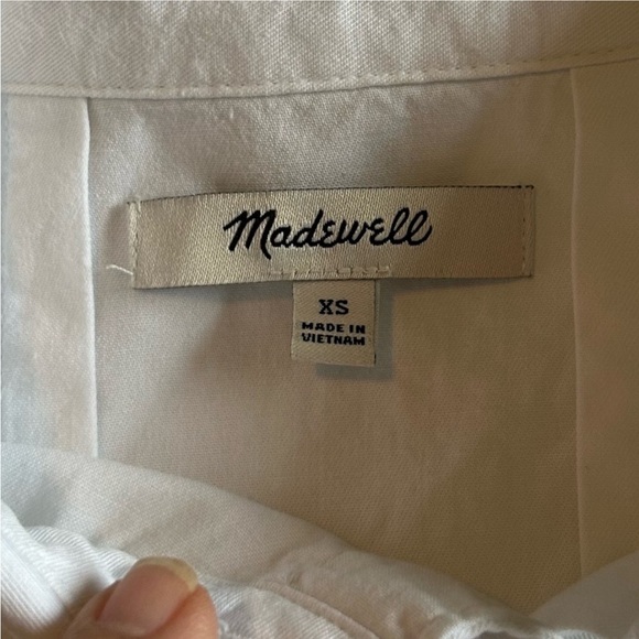 Madewell white, long sleeve top size XS - Picture 5 of 6